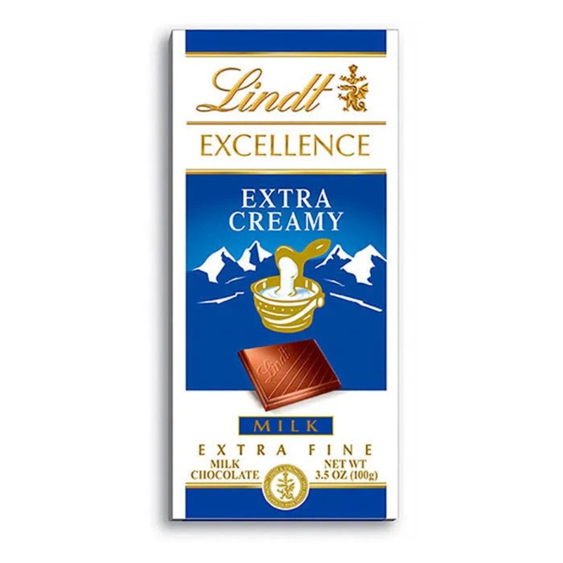 Lindt Excellence Extra Creamy Milk Chocolate Bars: 12-Piece Box