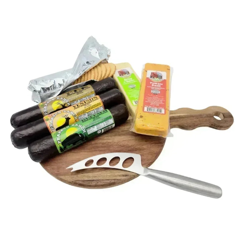 Pearson Ranch Jerky Exotic Meats Cutting Board Gift Set