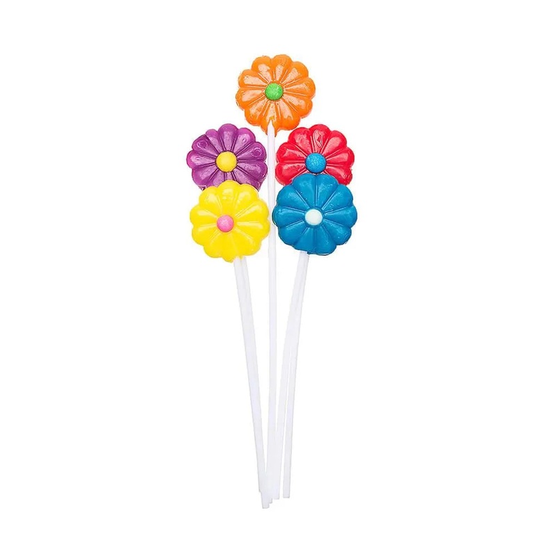 Albert’s Daisy Pops Candy Flowers Lollipop Bouquets: 12-Piece Display