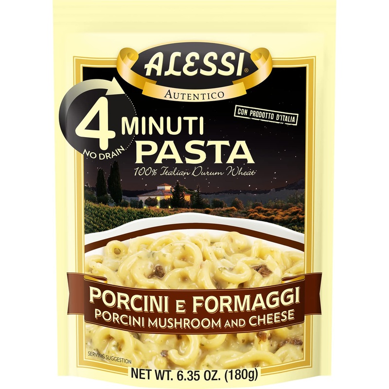 Alessi 4 Minute Pasta (Porcini Mushroom & Cheese, 6.35 Ounce (Pack Of 1))