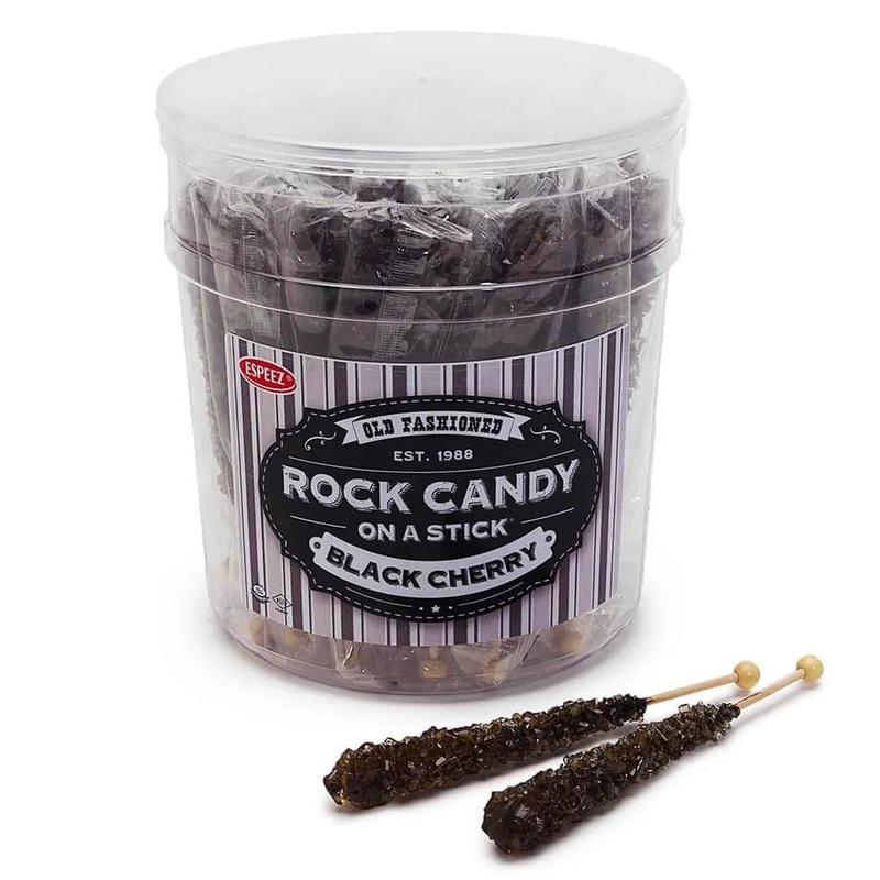 Espeez Rock Candy Crystal Sticks – Black: 36-Piece Tub