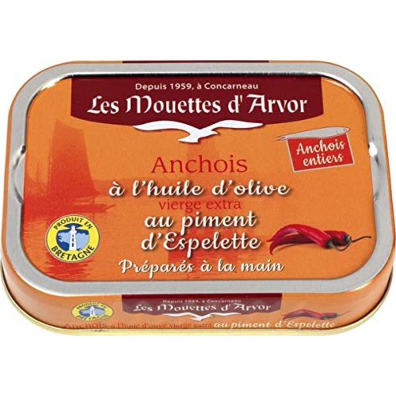 French Anchovies In Extra Virgin Oil And Espelette Pepper