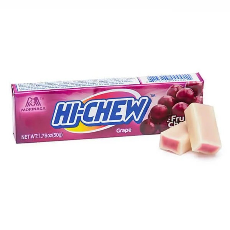 Hi-Chew Fruit Chews 10-Piece Candy Packs – Grape: 15-Piece Box