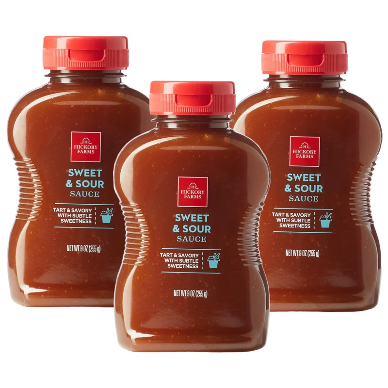 Hickory Farms Sweet And Sour Sauce – 3 Pack | Great For Snacking, Dipping, Recipes, Glazes, And Charcuterie Boards