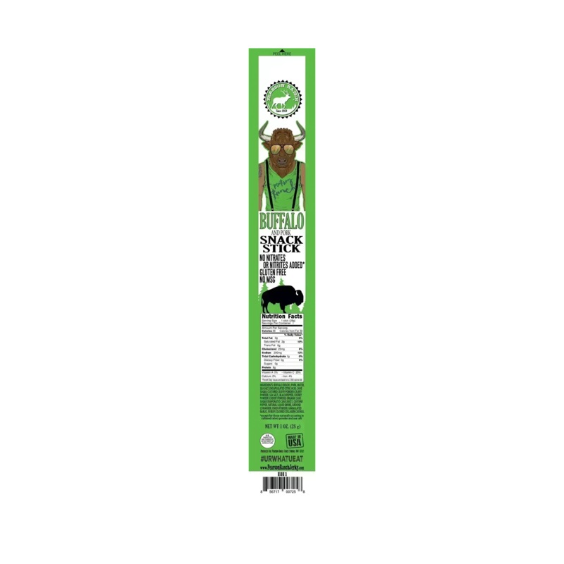 Pearson Ranch Jerky Buffalo Hickory Smoked Snack Stick