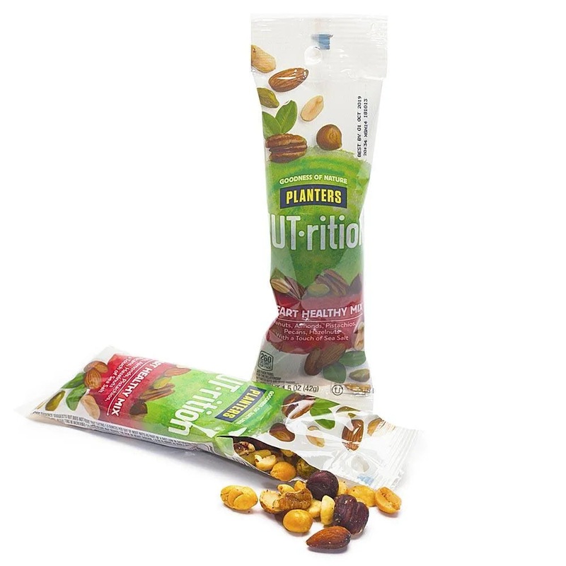 Planters Nutrition Heart Healthy Nuts Mix 1.5-Ounce Bags: 12-Piece Box
