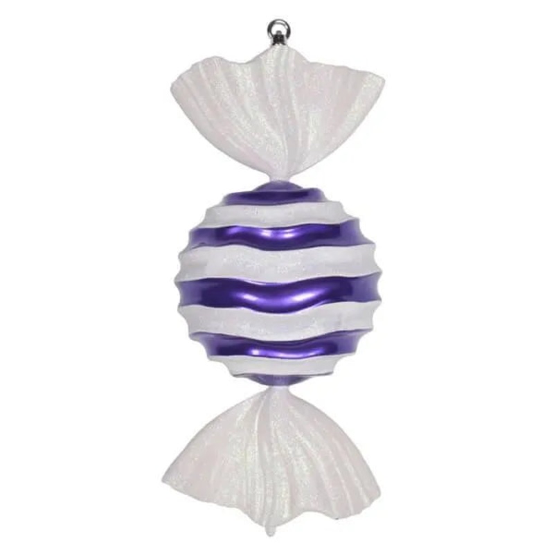 Purple Stripe Wave Candy Ornament – 18.5 Inch