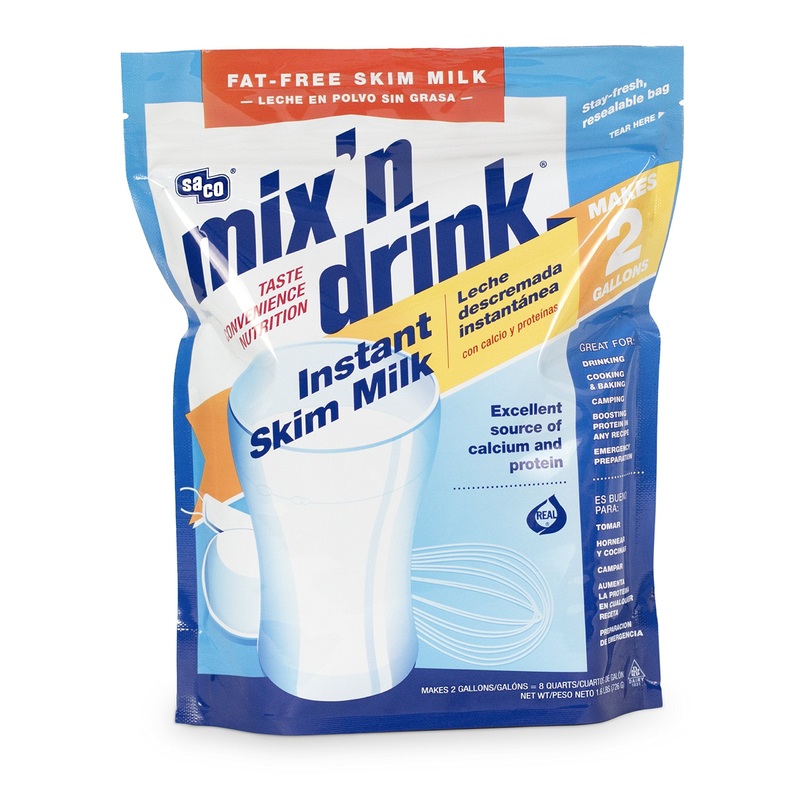 Saco Mix ‘N Drink, Instant Powdered Skim Milk, 25.6 Ounce