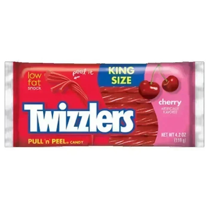 Twizzlers Strawberry Licorice Twists King Size Packs: 15-Piece Box