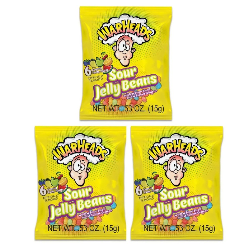 WarHeads Sour Jelly Beans Snack Packs: 5LB Bag