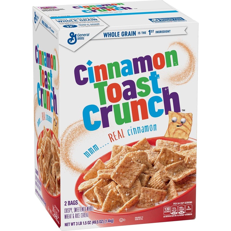 2 Set Cinnamon Toast Crunch Cereal (49.5 Oz. Box) Vevo
