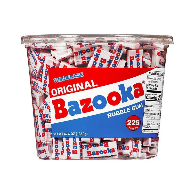 Bazooka Bubble Gum – Original: 225-Piece Tub