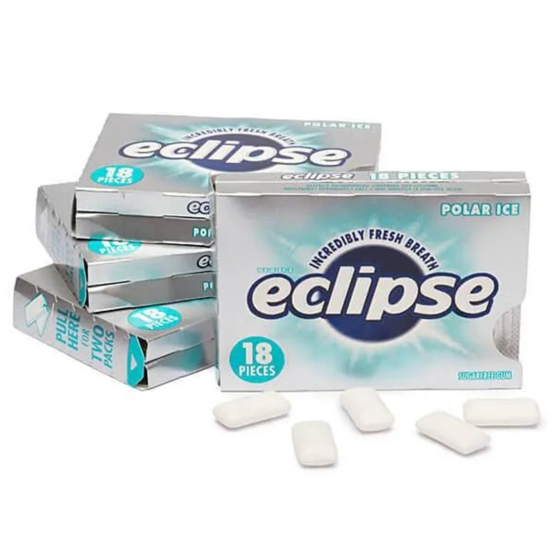 Eclipse Sugar Free Tab Gum Packs – Polar Ice: 12-Piece Box