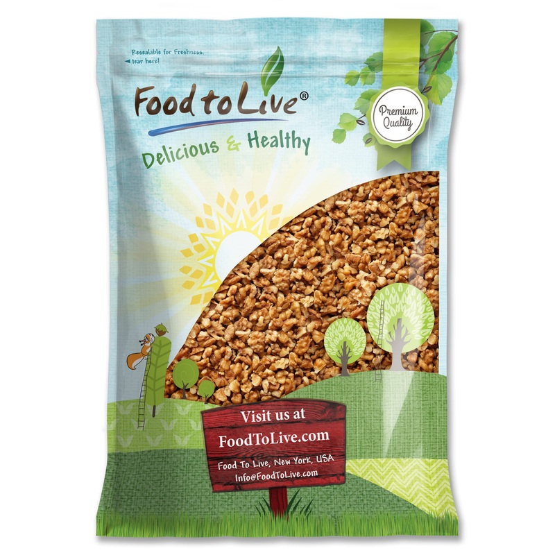 Food To Live California Walnut Pieces, 7 Pounds – Chopped Nuts, Shelled, Raw, Unsalted, Vegan, Bulk. Keto Snack. Good Source Of