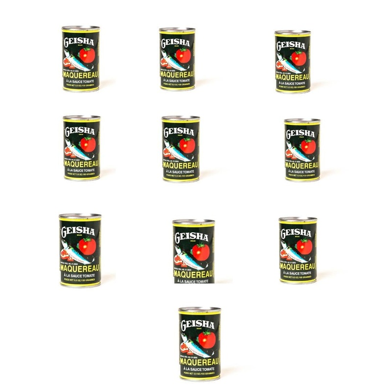 Geisha, Mackerel In Tomatoes Sauce, 5.5Oz, Pack Of 10