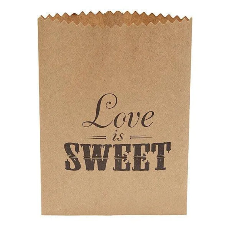Love is Sweet Paper Candy Bags: 50-Piece Pack