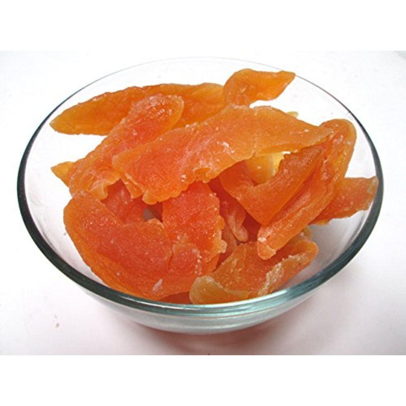 Natural Dried Cantaloupe Spears, 3 Lb Bag. No Sulfits. Low Sugar