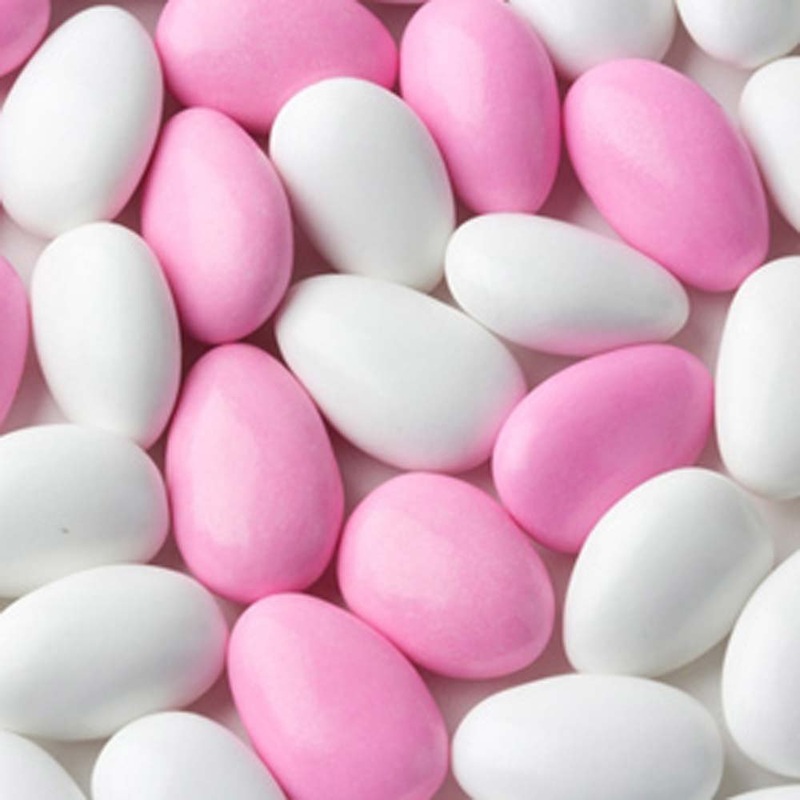 Pink & White Jordan Almonds 1Lb Bag