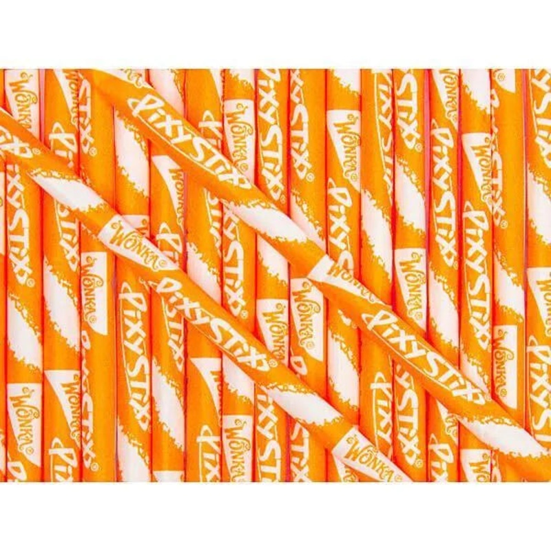 Pixy Stix Candy Powder Straws – Orange: 50-Piece Bag