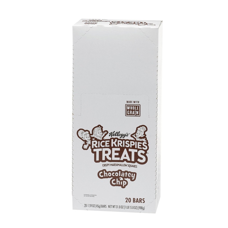 Rice Krispies Treats Marshmallow Snack Bars, Made With Whole Grain, Kids Snacks, Chocolatey Chip (80 Bars)