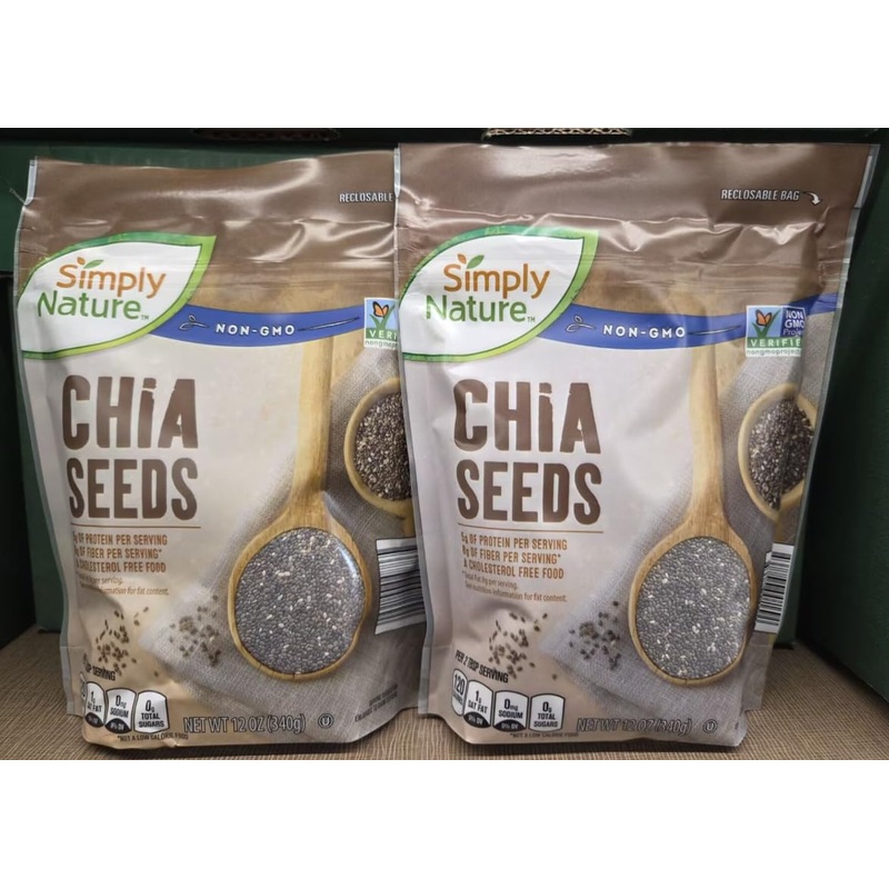 Simply Nature Non-Gmo Chia Seeds 12Oz 340G (Two Bags)
