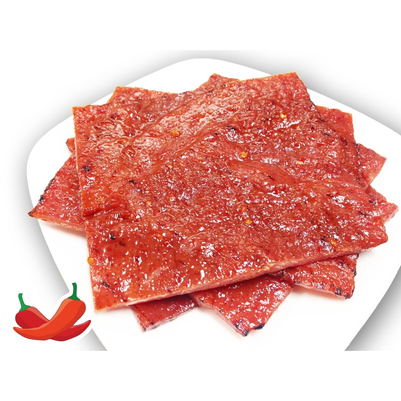 Singapores Famous Street Snack – Fire-Grilled Pork Jerky (Sweet Spicy, 4 Oz)  Grilled Fresh & Shipped Same Day  L.A. Times ”Han