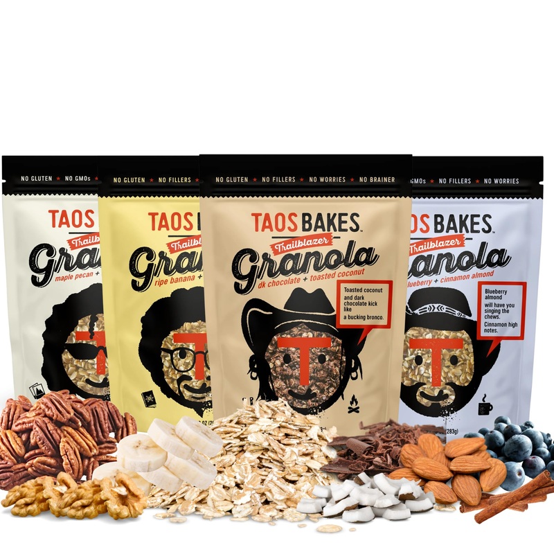 Taos Bakes – Granola – Variety Pack – Granola Filled With Nuts, Oats, Dried Fruit, & Seeds – Gluten Free, Natural Sweeteners, &