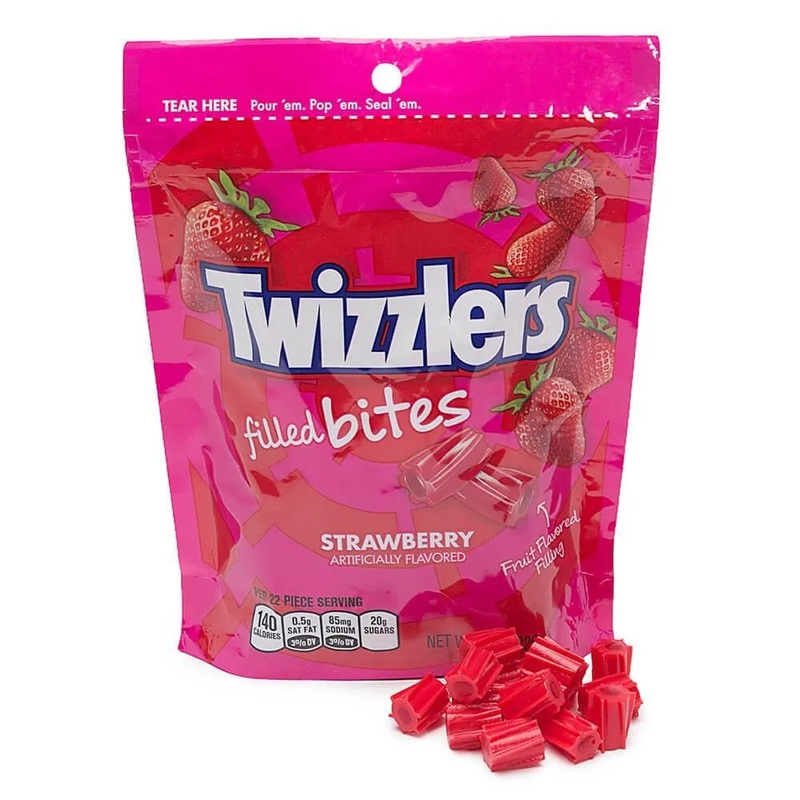 Twizzlers Licorice Filled Bites – Strawberry: 8-Ounce Bag