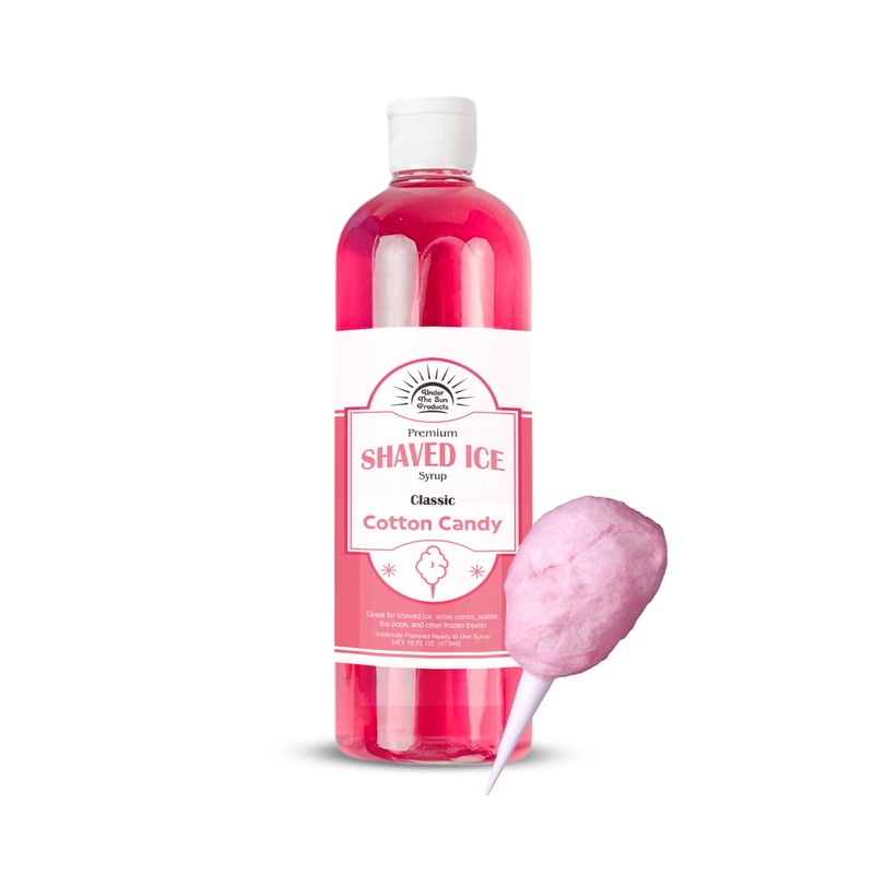 Under The Sun Products- 16Oz Bottle Of Snow Cone Syrup (16 Fl Oz (Pack Of 1), Cotton Candy)