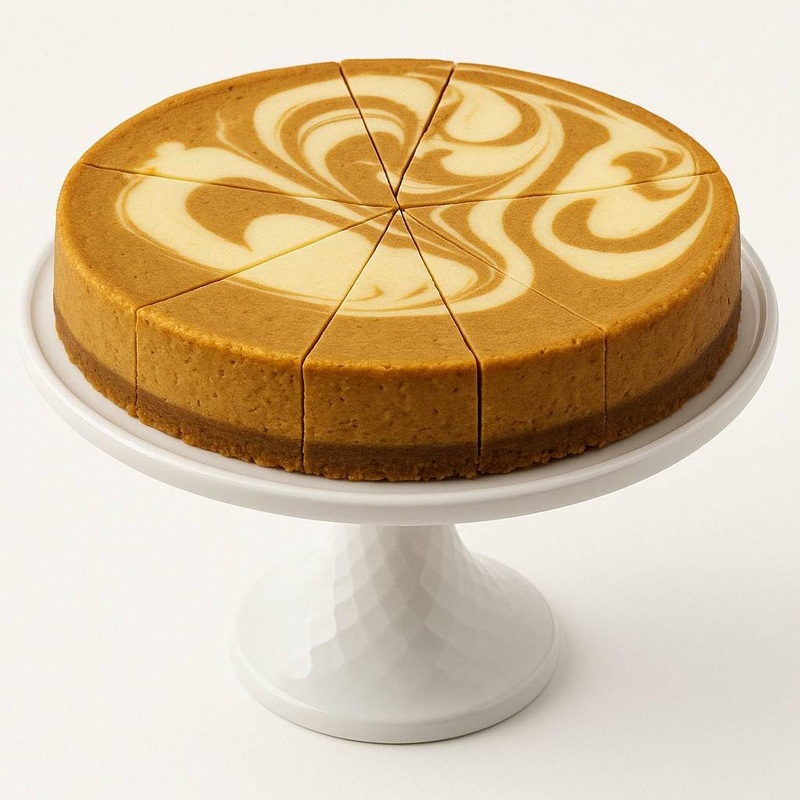 Andy Anand Sugar-Free Pumpkin Spiced Cheesecake 9” | Diabetic-Friendly, Fresh California Cream Cheese, Natural Ingredients | Lu