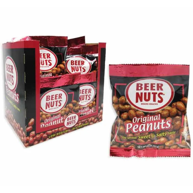 Beer Nuts Sweet & Salty Peanuts Peg Bag: 12-Piece Case