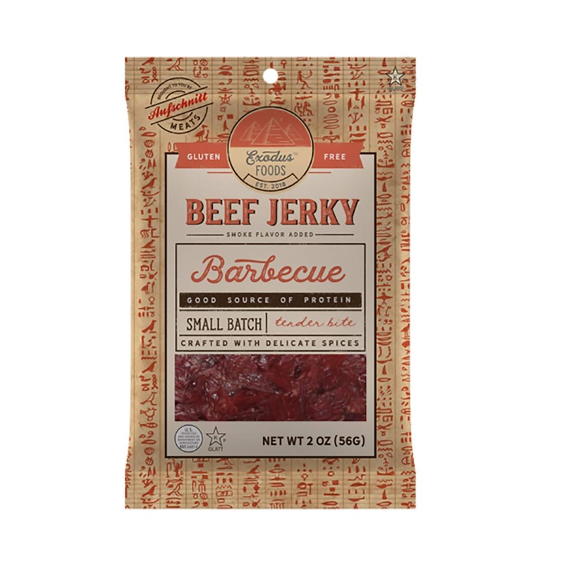 Exodus Passover Beef Jerky | Kosher (Star-K Certified) | Gluten Free (Bbq, 5 Pack) | By Aufschnitt Meats