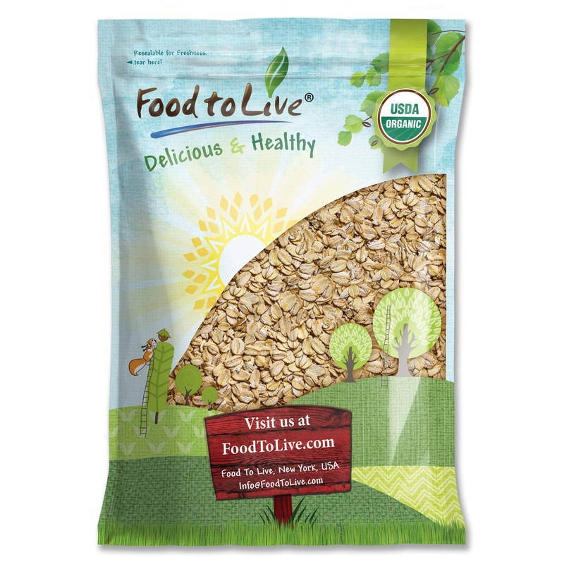 Food To Live Organic Spelt Flakes, 7 Pounds – Rolled Spelt Made From Whole Grain Non-Gmo Berries, Uncooked, Raw Whole Foods, Veg