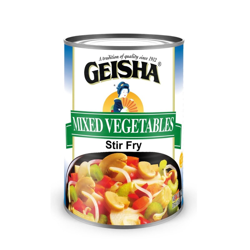Geisha Mixed Vegetables Stir Fry 14.5Oz. (Pack Of 12), Mixed Vege | No Trans Fat – Gluten Free-Less Than 50 Calories Per Contain