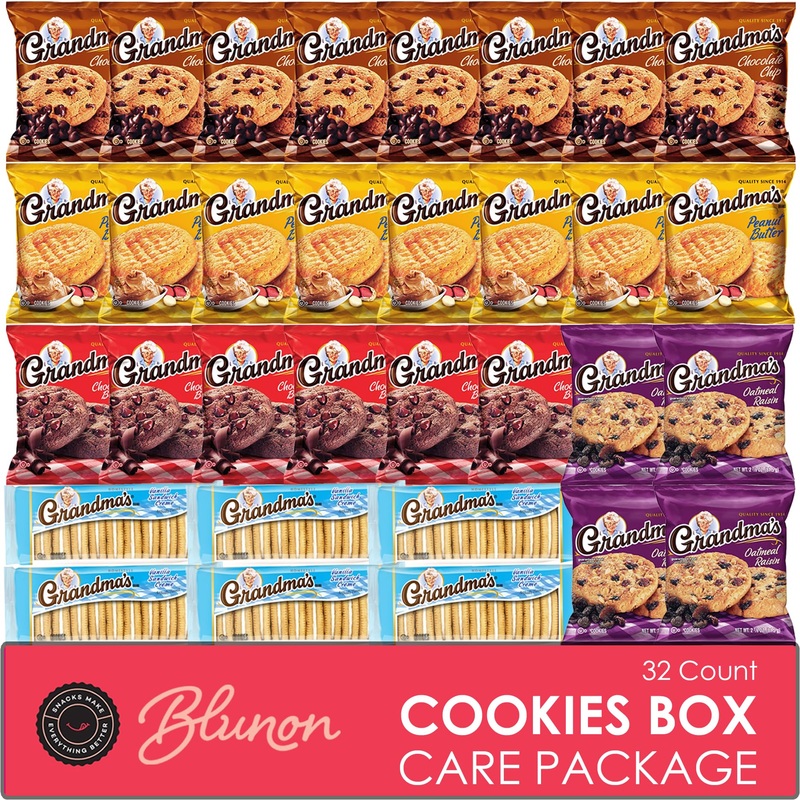 Grandma’S Cookies Variety Pack – Bulk Assortment Care Package Individually Wrapped – Mix Cookies Variety Pack Gift Box (32 Count