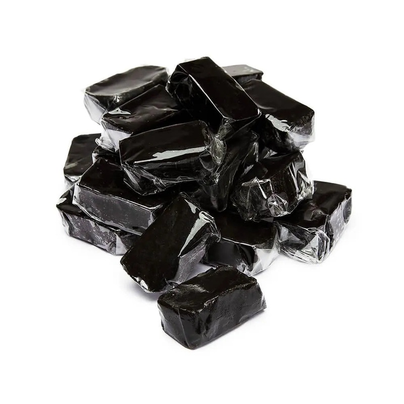 Gustaf’s Black Licorice Caramel Cubes: 2KG Bag