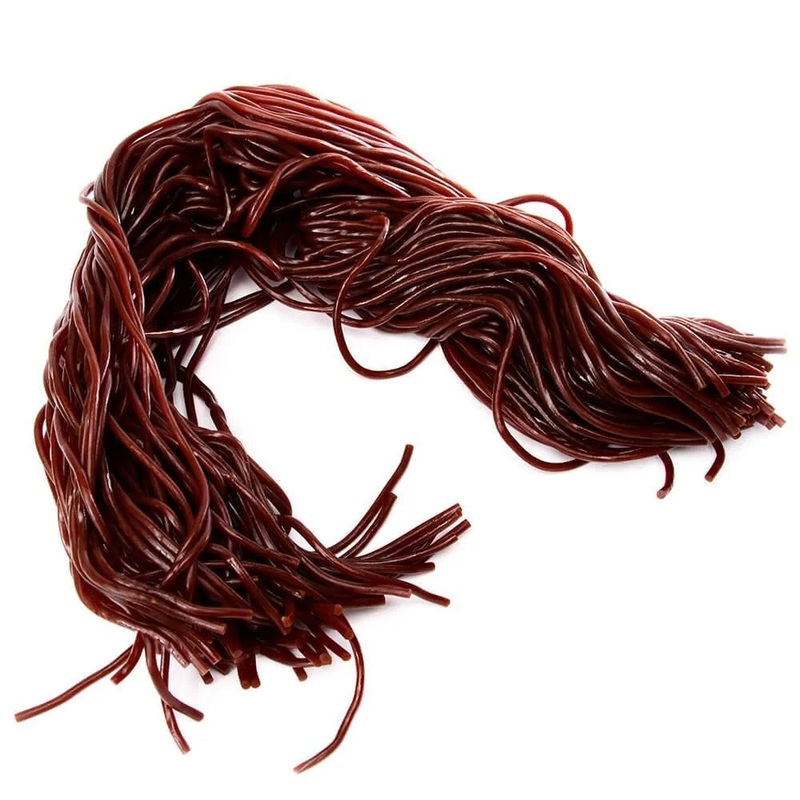 Gustaf’s Chocolate Licorice Laces Candy: 2LB Bag