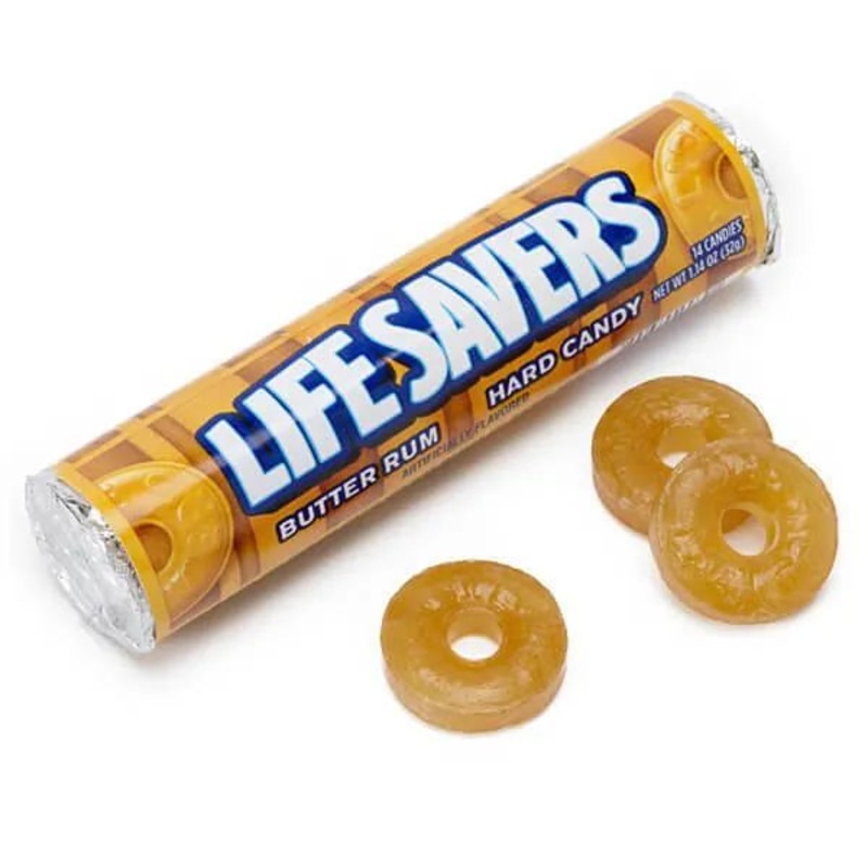 LifeSavers Hard Candy Rolls – Butter Rum: 20-Piece Pack