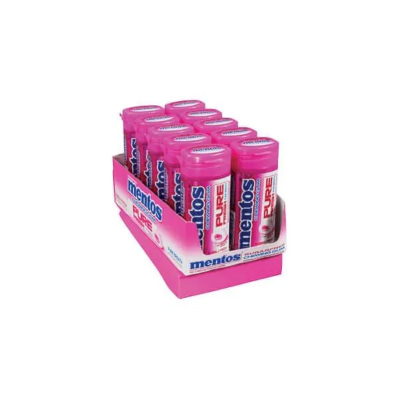 Mentos Pure Fresh Sugar Free Chewing Gum Packs – Bubble Fresh: 10-Piece Box