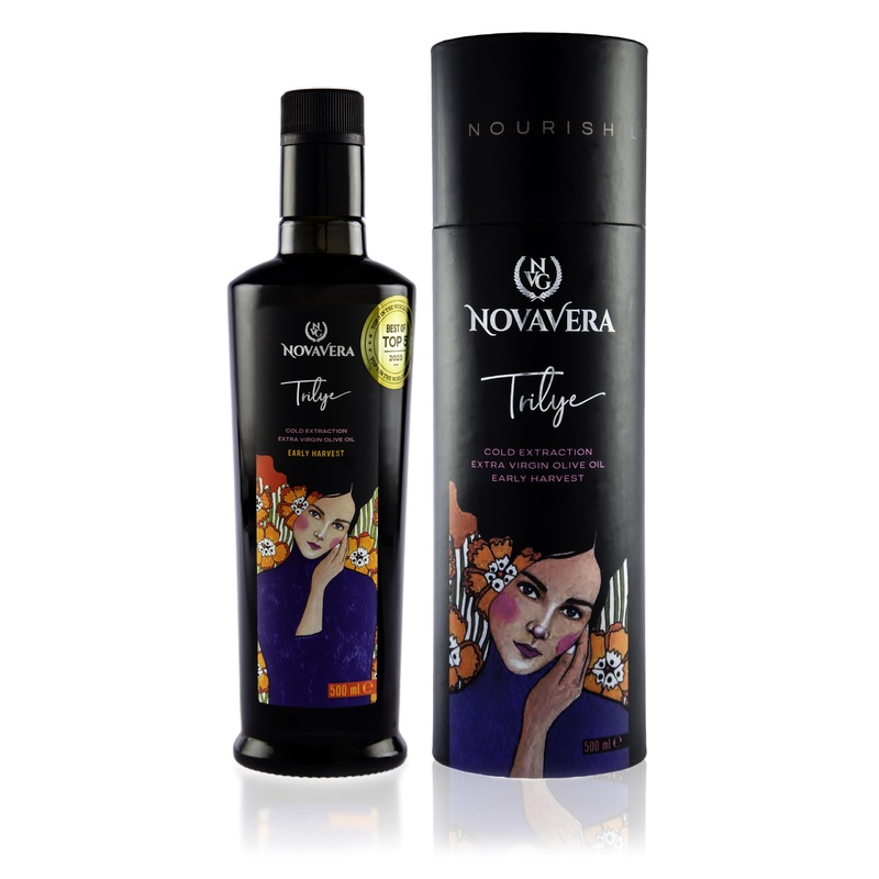 Nvg Novavera Trilye Polyphenol Rich Olive Oil, Medium, Pungency And Fruitiness With A Peppery Finish Extra Virgin Olive Oil, Evo