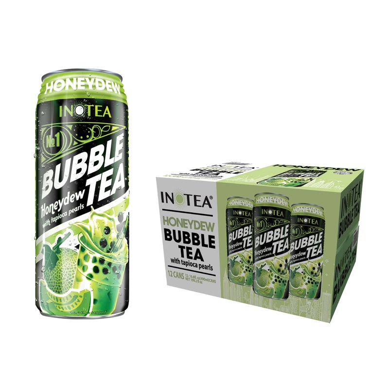 (Pack Of 12) Inotea Bubble Tea | Choose One From 5 Flavors: Brown Sugar, Taro, Honeydew, Banana, Matcha Latte | Ready To Drink I