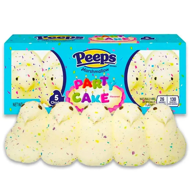 Peeps Marshmallow Chicks Candy – Party Cake: 5-Piece Pack