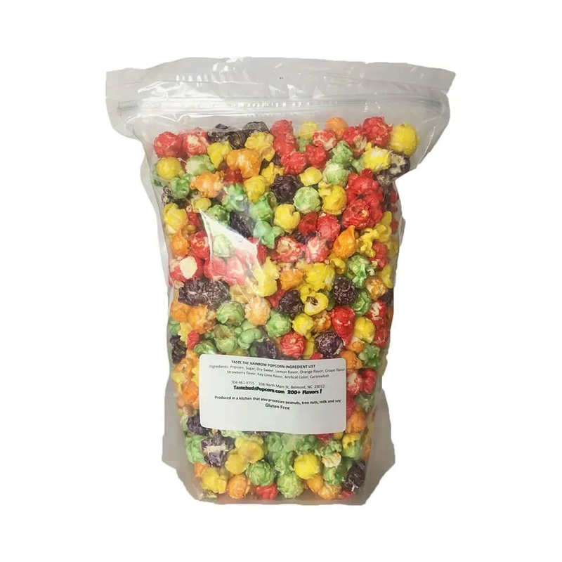 Rainbow Candy Coated Popcorn – Fruit Assortment: 1-Gallon Bag