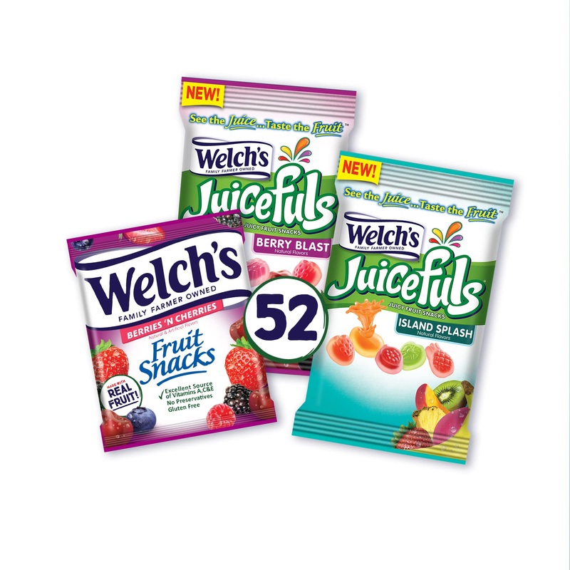 Welch’S Fruit Snacks Combo Variety Pack, Juicefuls Berry Blast & Island Splash Juicy Fruit Gushers And Berries N’ Cherries Fruit