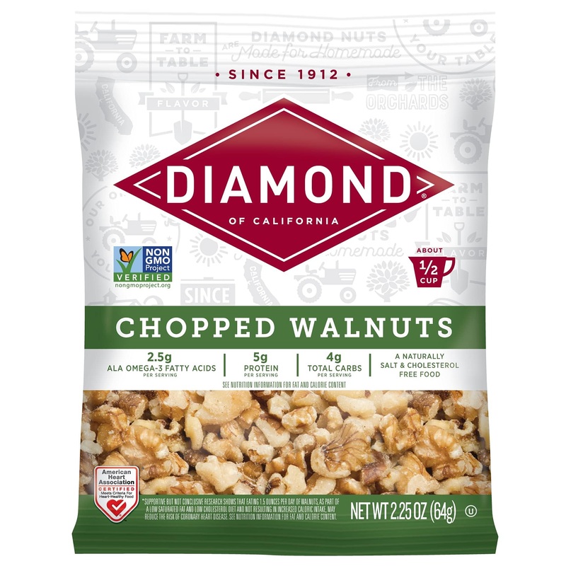 Diamond Of California Chopped Walnuts, 2.25 Oz, 1 Pack
