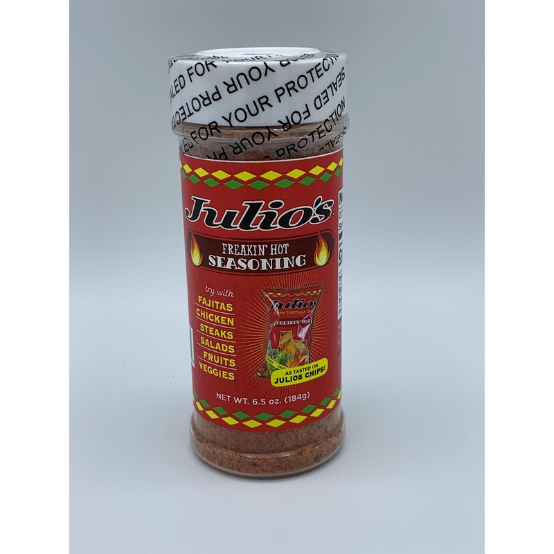 Julio’s Freakin Hot Seasoning 6.5oz – Spicy Red Flavor, Perfect for Grilling and Cooking, 1 Ounce (Pack of 1)