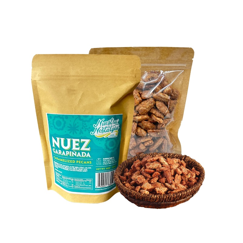 Nuez Garapiada | Caramelized Pecans – Crunchy Mexican-Style Candied Pecans With A Hint Of Vanilla (8Oz Bag)