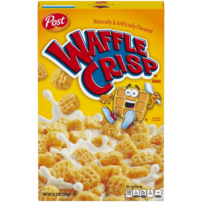 Post Waffle Crisp Breakfast Cereal Box, 11.5 Oz (Pack Of 10)