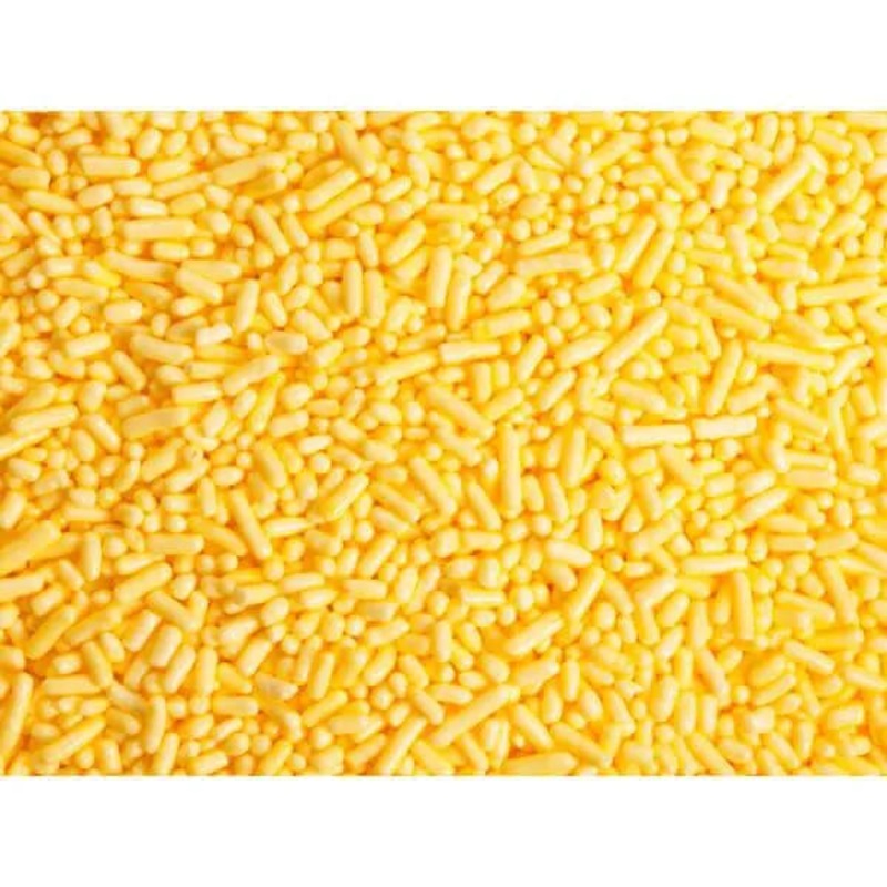 Sprinkle King Candy Sprinkles – Yellow: 6LB Carton