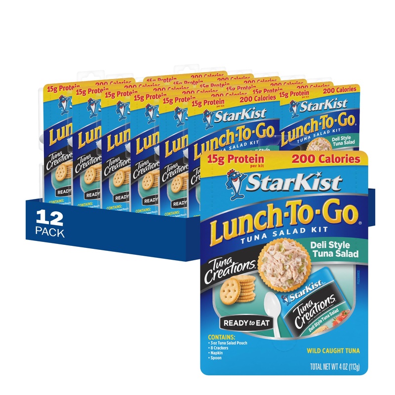 Starkist Lunch-To-Go Tuna Creations, Deli Style Tuna Salad Kit – 4.0 Oz Kit, 12 Pack